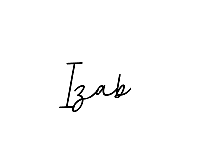 You should practise on your own different ways (BallpointsItalic-DORy9) to write your name (Izab) in signature. don't let someone else do it for you. Izab signature style 11 images and pictures png