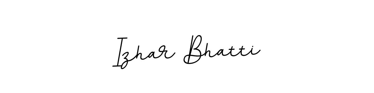 Use a signature maker to create a handwritten signature online. With this signature software, you can design (BallpointsItalic-DORy9) your own signature for name Izhar Bhatti. Izhar Bhatti signature style 11 images and pictures png