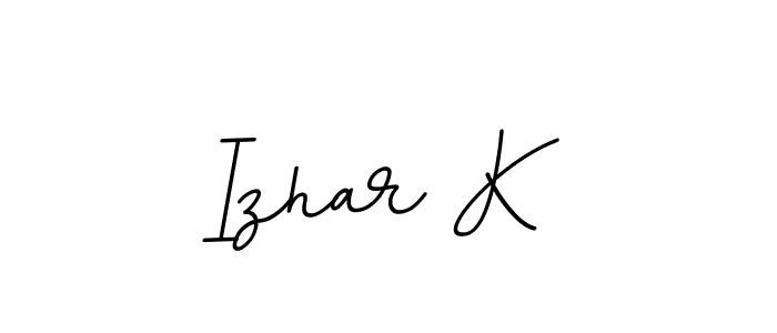 Create a beautiful signature design for name Izhar K. With this signature (BallpointsItalic-DORy9) fonts, you can make a handwritten signature for free. Izhar K signature style 11 images and pictures png