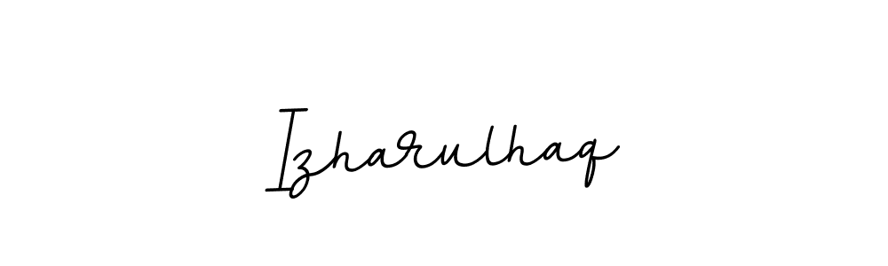 Make a beautiful signature design for name Izharulhaq. With this signature (BallpointsItalic-DORy9) style, you can create a handwritten signature for free. Izharulhaq signature style 11 images and pictures png