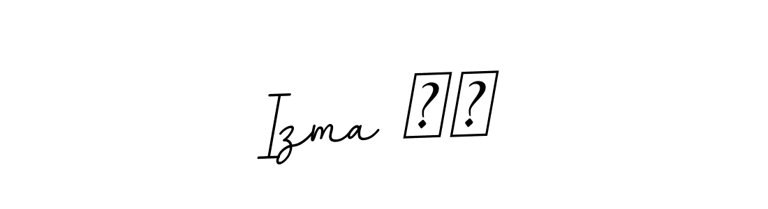 The best way (BallpointsItalic-DORy9) to make a short signature is to pick only two or three words in your name. The name Izma ❤️ include a total of six letters. For converting this name. Izma ❤️ signature style 11 images and pictures png