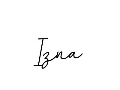 The best way (BallpointsItalic-DORy9) to make a short signature is to pick only two or three words in your name. The name Izna include a total of six letters. For converting this name. Izna signature style 11 images and pictures png