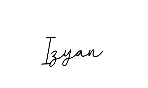 Design your own signature with our free online signature maker. With this signature software, you can create a handwritten (BallpointsItalic-DORy9) signature for name Izyan. Izyan signature style 11 images and pictures png