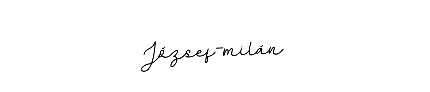 Design your own signature with our free online signature maker. With this signature software, you can create a handwritten (BallpointsItalic-DORy9) signature for name József-milán. József-milán signature style 11 images and pictures png