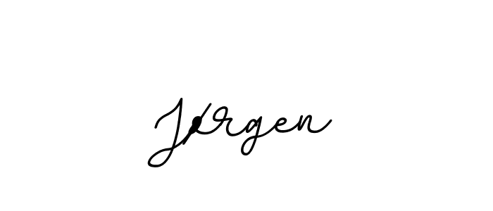 How to make Jørgen name signature. Use BallpointsItalic-DORy9 style for creating short signs online. This is the latest handwritten sign. Jørgen signature style 11 images and pictures png