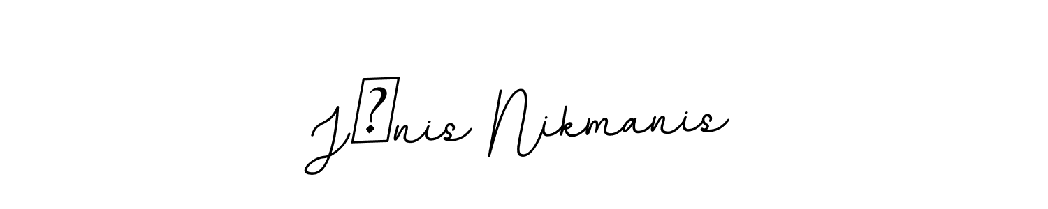 It looks lik you need a new signature style for name Jānis Nikmanis. Design unique handwritten (BallpointsItalic-DORy9) signature with our free signature maker in just a few clicks. Jānis Nikmanis signature style 11 images and pictures png