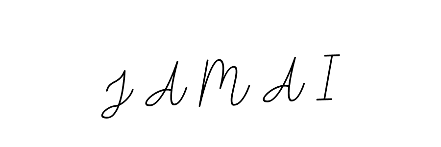 Use a signature maker to create a handwritten signature online. With this signature software, you can design (BallpointsItalic-DORy9) your own signature for name J A M A I. J A M A I signature style 11 images and pictures png