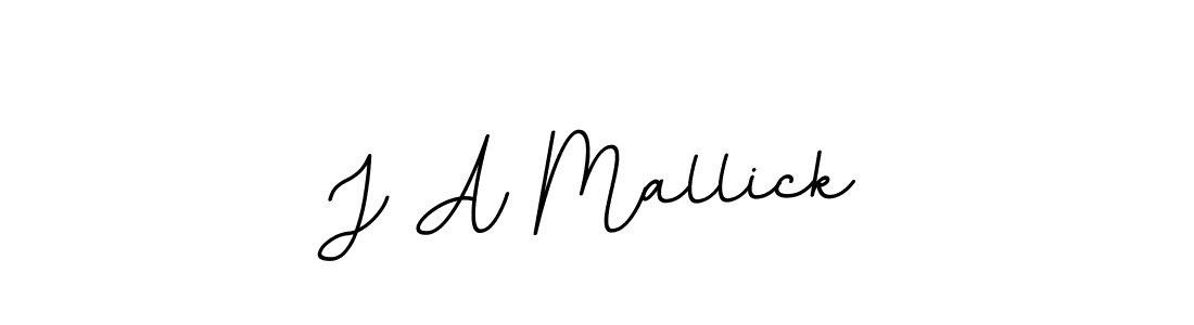 Make a beautiful signature design for name J A Mallick. With this signature (BallpointsItalic-DORy9) style, you can create a handwritten signature for free. J A Mallick signature style 11 images and pictures png
