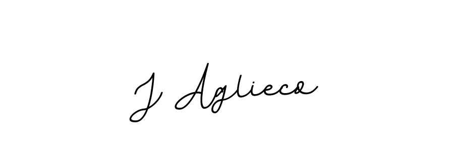 How to make J Aglieco name signature. Use BallpointsItalic-DORy9 style for creating short signs online. This is the latest handwritten sign. J Aglieco signature style 11 images and pictures png