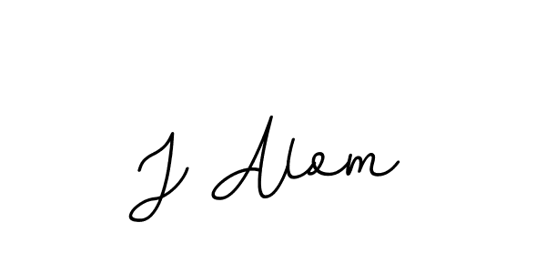 Design your own signature with our free online signature maker. With this signature software, you can create a handwritten (BallpointsItalic-DORy9) signature for name J Alom. J Alom signature style 11 images and pictures png