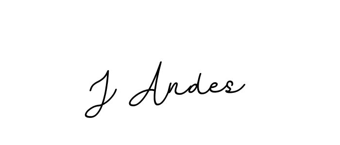 Create a beautiful signature design for name J Andes. With this signature (BallpointsItalic-DORy9) fonts, you can make a handwritten signature for free. J Andes signature style 11 images and pictures png