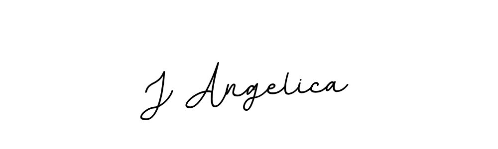 Design your own signature with our free online signature maker. With this signature software, you can create a handwritten (BallpointsItalic-DORy9) signature for name J Angelica. J Angelica signature style 11 images and pictures png