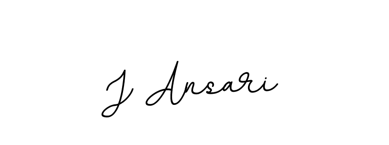 Design your own signature with our free online signature maker. With this signature software, you can create a handwritten (BallpointsItalic-DORy9) signature for name J Ansari. J Ansari signature style 11 images and pictures png