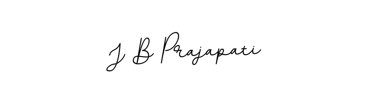 Create a beautiful signature design for name J B Prajapati. With this signature (BallpointsItalic-DORy9) fonts, you can make a handwritten signature for free. J B Prajapati signature style 11 images and pictures png