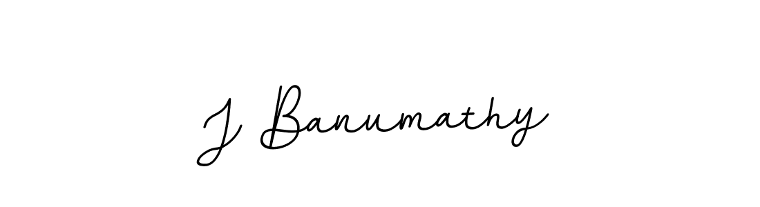 The best way (BallpointsItalic-DORy9) to make a short signature is to pick only two or three words in your name. The name J Banumathy include a total of six letters. For converting this name. J Banumathy signature style 11 images and pictures png