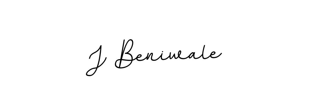 The best way (BallpointsItalic-DORy9) to make a short signature is to pick only two or three words in your name. The name J Beniwale include a total of six letters. For converting this name. J Beniwale signature style 11 images and pictures png