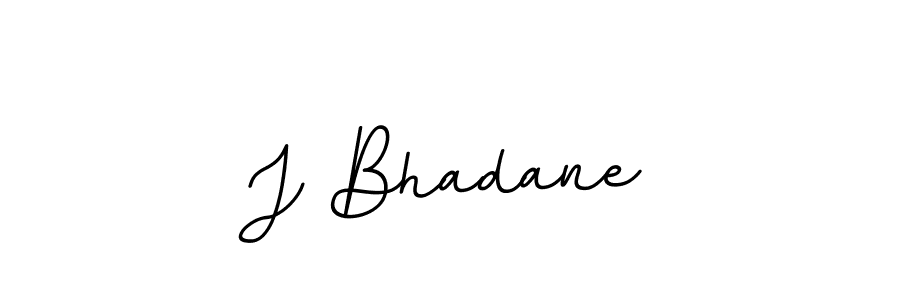 Use a signature maker to create a handwritten signature online. With this signature software, you can design (BallpointsItalic-DORy9) your own signature for name J Bhadane. J Bhadane signature style 11 images and pictures png