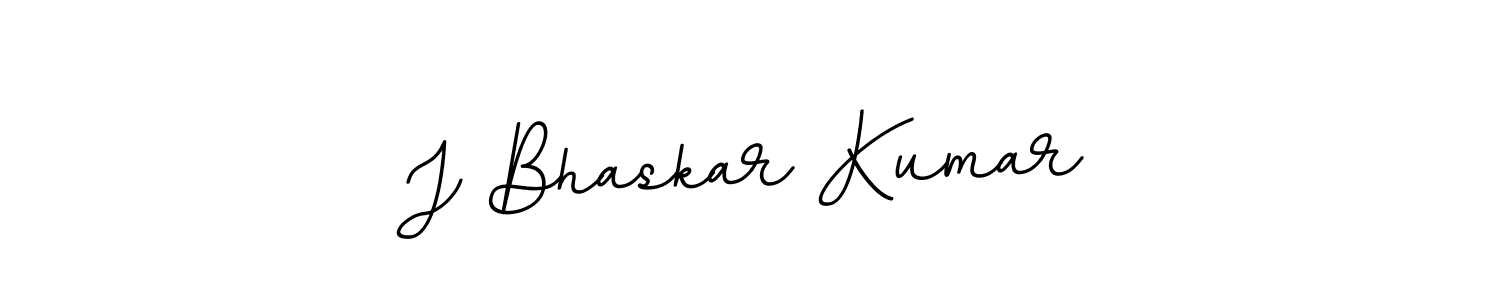 How to make J Bhaskar Kumar name signature. Use BallpointsItalic-DORy9 style for creating short signs online. This is the latest handwritten sign. J Bhaskar Kumar signature style 11 images and pictures png