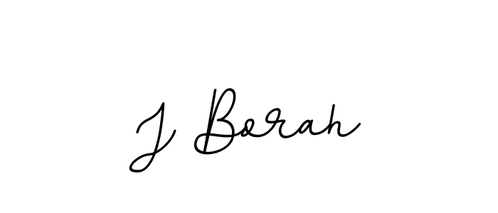 Design your own signature with our free online signature maker. With this signature software, you can create a handwritten (BallpointsItalic-DORy9) signature for name J Borah. J Borah signature style 11 images and pictures png