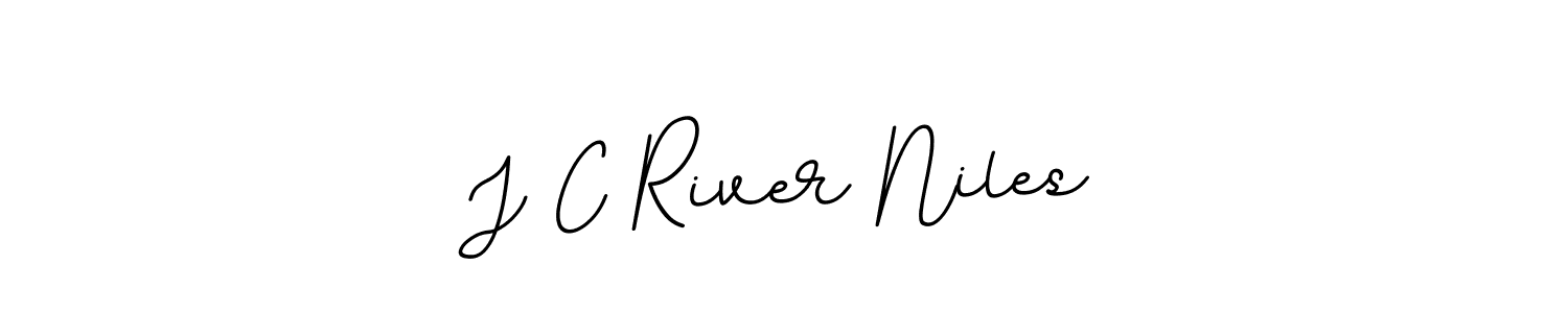 J C River Niles stylish signature style. Best Handwritten Sign (BallpointsItalic-DORy9) for my name. Handwritten Signature Collection Ideas for my name J C River Niles. J C River Niles signature style 11 images and pictures png