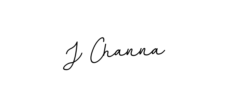 Make a beautiful signature design for name J Channa. With this signature (BallpointsItalic-DORy9) style, you can create a handwritten signature for free. J Channa signature style 11 images and pictures png