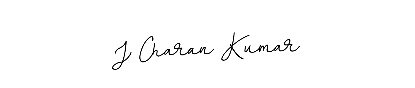 Design your own signature with our free online signature maker. With this signature software, you can create a handwritten (BallpointsItalic-DORy9) signature for name J Charan Kumar. J Charan Kumar signature style 11 images and pictures png