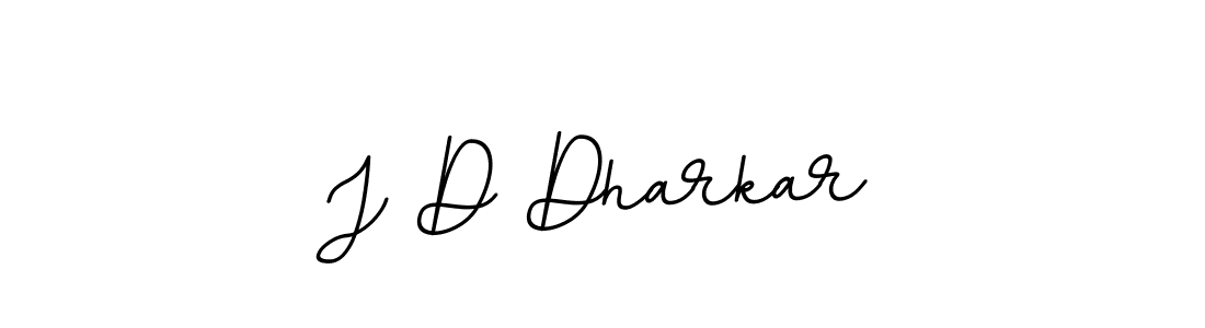Create a beautiful signature design for name J D Dharkar. With this signature (BallpointsItalic-DORy9) fonts, you can make a handwritten signature for free. J D Dharkar signature style 11 images and pictures png