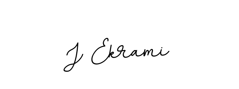 How to make J Ekrami name signature. Use BallpointsItalic-DORy9 style for creating short signs online. This is the latest handwritten sign. J Ekrami signature style 11 images and pictures png