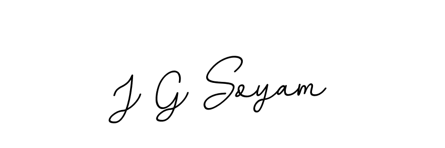 Create a beautiful signature design for name J G Soyam. With this signature (BallpointsItalic-DORy9) fonts, you can make a handwritten signature for free. J G Soyam signature style 11 images and pictures png