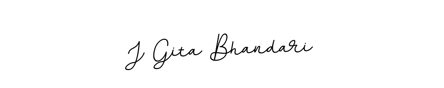 Make a beautiful signature design for name J Gita Bhandari. Use this online signature maker to create a handwritten signature for free. J Gita Bhandari signature style 11 images and pictures png