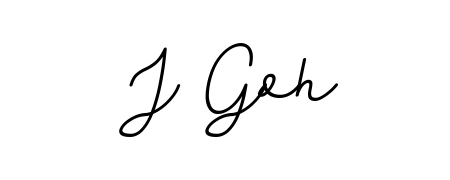 Designed for modern professionals: J Goh name signature crafted with BallpointsItalic-DORy9 script. Ready for digital PDF workflows. J Goh signature style 11 images and pictures png