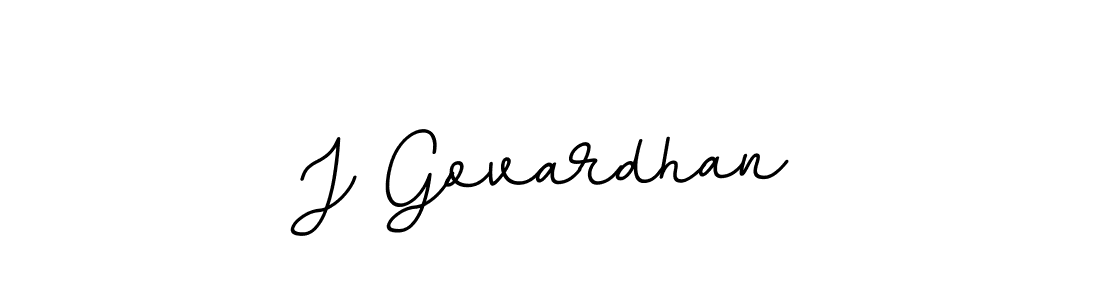 Use a signature maker to create a handwritten signature online. With this signature software, you can design (BallpointsItalic-DORy9) your own signature for name J Govardhan. J Govardhan signature style 11 images and pictures png