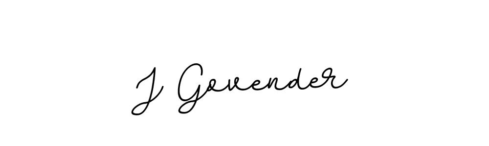 How to make J Govender name signature. Use BallpointsItalic-DORy9 style for creating short signs online. This is the latest handwritten sign. J Govender signature style 11 images and pictures png