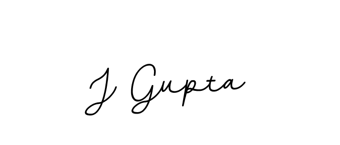 Use a signature maker to create a handwritten signature online. With this signature software, you can design (BallpointsItalic-DORy9) your own signature for name J Gupta. J Gupta signature style 11 images and pictures png