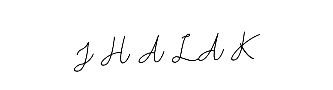 How to make J H A L A K name signature. Use BallpointsItalic-DORy9 style for creating short signs online. This is the latest handwritten sign. J H A L A K signature style 11 images and pictures png