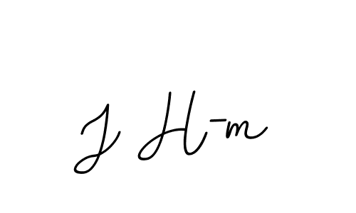 Design your own signature with our free online signature maker. With this signature software, you can create a handwritten (BallpointsItalic-DORy9) signature for name J H-m. J H-m signature style 11 images and pictures png