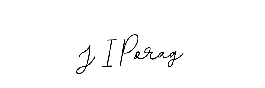 This is the best signature style for the J I Porag name. Also you like these signature font (BallpointsItalic-DORy9). Mix name signature. J I Porag signature style 11 images and pictures png