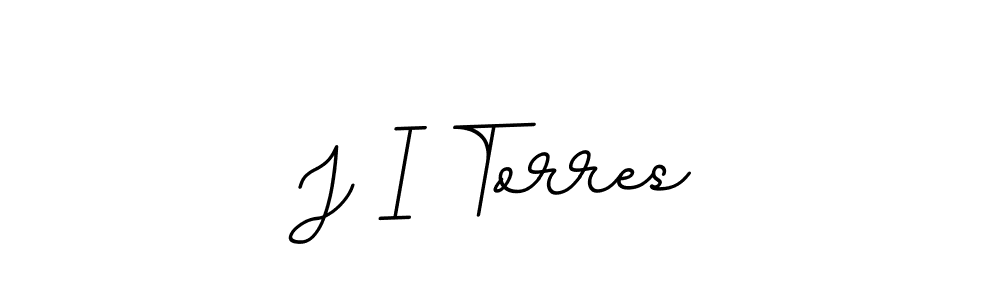How to make J I Torres name signature. Use BallpointsItalic-DORy9 style for creating short signs online. This is the latest handwritten sign. J I Torres signature style 11 images and pictures png