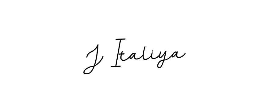 Create a beautiful signature design for name J Italiya. With this signature (BallpointsItalic-DORy9) fonts, you can make a handwritten signature for free. J Italiya signature style 11 images and pictures png
