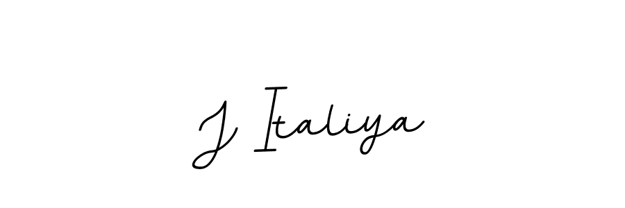 Create a beautiful signature design for name J Italiya. With this signature (BallpointsItalic-DORy9) fonts, you can make a handwritten signature for free. J Italiya signature style 11 images and pictures png