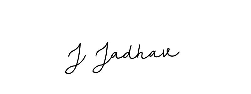 Use a signature maker to create a handwritten signature online. With this signature software, you can design (BallpointsItalic-DORy9) your own signature for name J Jadhav. J Jadhav signature style 11 images and pictures png