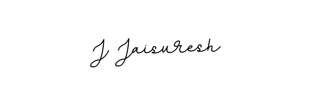 Design your own signature with our free online signature maker. With this signature software, you can create a handwritten (BallpointsItalic-DORy9) signature for name J Jaisuresh. J Jaisuresh signature style 11 images and pictures png