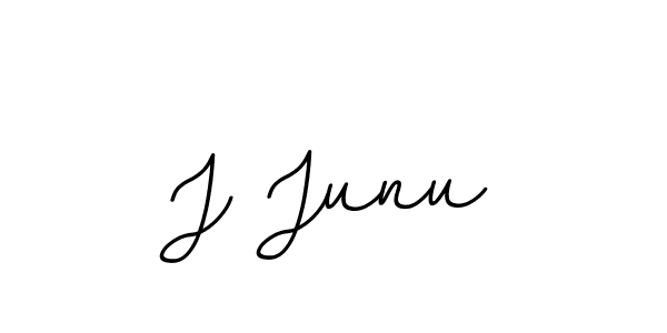 Design your own signature with our free online signature maker. With this signature software, you can create a handwritten (BallpointsItalic-DORy9) signature for name J Junu. J Junu signature style 11 images and pictures png