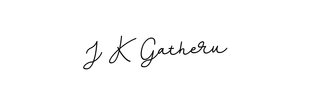 The best way (BallpointsItalic-DORy9) to make a short signature is to pick only two or three words in your name. The name J K Gatheru include a total of six letters. For converting this name. J K Gatheru signature style 11 images and pictures png