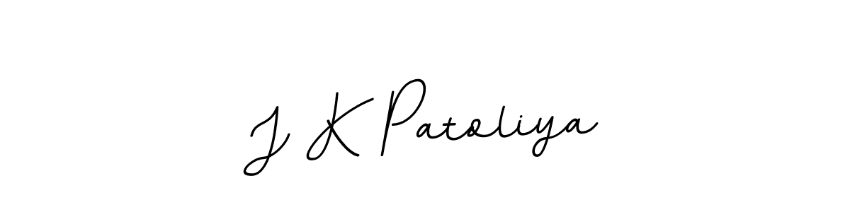 Create a beautiful signature design for name J K Patoliya. With this signature (BallpointsItalic-DORy9) fonts, you can make a handwritten signature for free. J K Patoliya signature style 11 images and pictures png