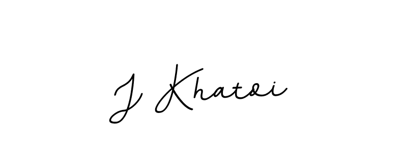 Design your own signature with our free online signature maker. With this signature software, you can create a handwritten (BallpointsItalic-DORy9) signature for name J Khatoi. J Khatoi signature style 11 images and pictures png