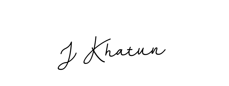 Make a beautiful signature design for name J Khatun. With this signature (BallpointsItalic-DORy9) style, you can create a handwritten signature for free. J Khatun signature style 11 images and pictures png