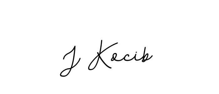 Design your own signature with our free online signature maker. With this signature software, you can create a handwritten (BallpointsItalic-DORy9) signature for name J Kocib. J Kocib signature style 11 images and pictures png