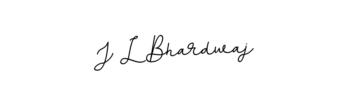 This is the best signature style for the J L Bhardwaj name. Also you like these signature font (BallpointsItalic-DORy9). Mix name signature. J L Bhardwaj signature style 11 images and pictures png