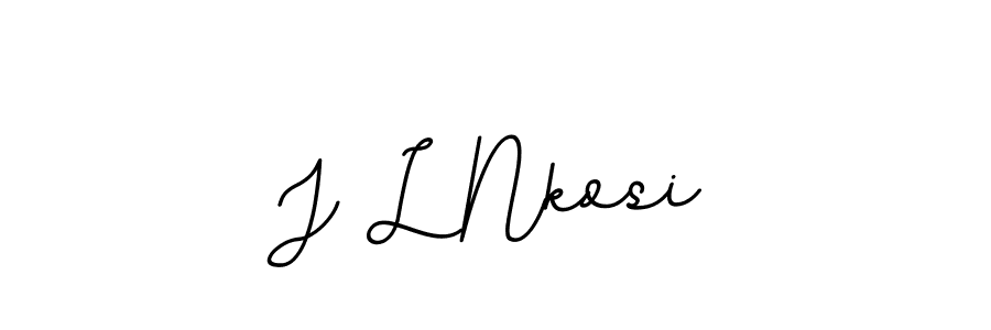 Create a beautiful signature design for name J L Nkosi. With this signature (BallpointsItalic-DORy9) fonts, you can make a handwritten signature for free. J L Nkosi signature style 11 images and pictures png